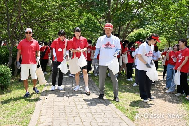 광주 서구, AI페퍼스 배구단과 한가족 기념 플로깅