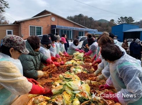 장흥군 장동면, 사랑의 김장김치 전달