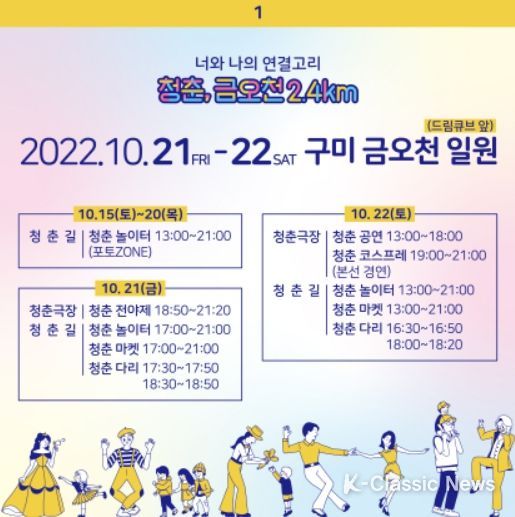 '2022 청춘, 금오천 2.4km'거리예술축제