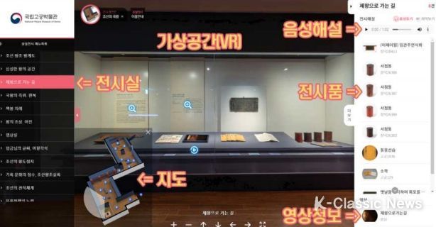 <온라인 박물관 전시 공간 구성도