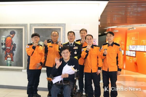 대구시민안전테마파크, 문성국 화가 작품 기획 전시 중증 장애를 극복한 화가가 그린 소방관의 모습은?