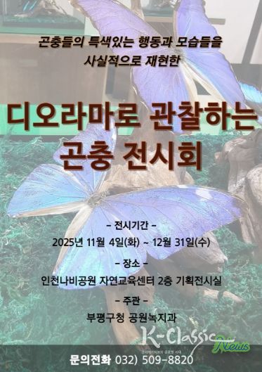인천나비공원, ‘디오라마로 관찰하는 곤충 전시회’개최